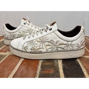 UGG Cali Sneaker Low Palms Leather Top Fashion Men's Shoe Lace 1020139 Size 14